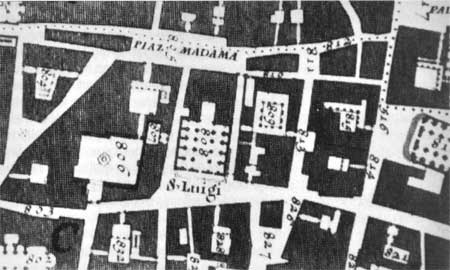 Extrait du plan de Rome de G.Nolli, 1748